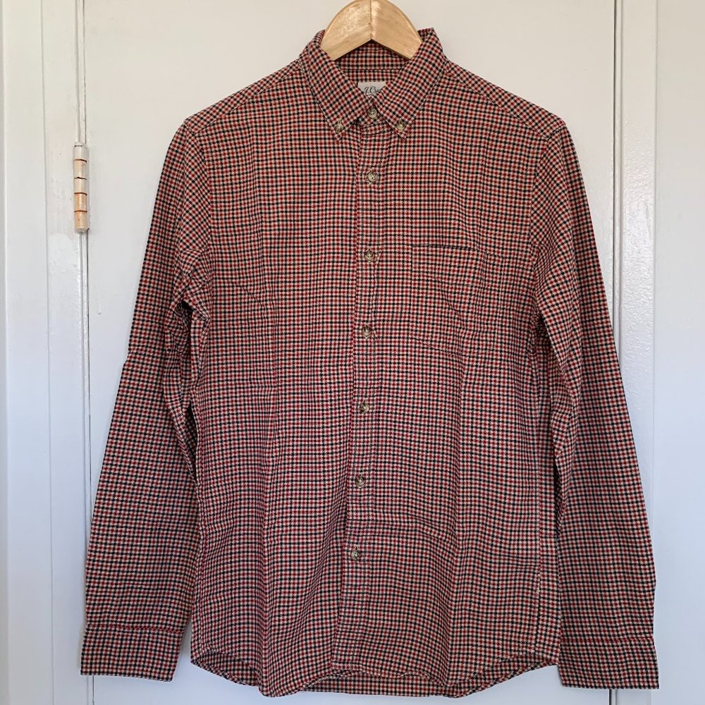 Pre-owned Men's J Crew Plaid Flannel Shirt Size Small